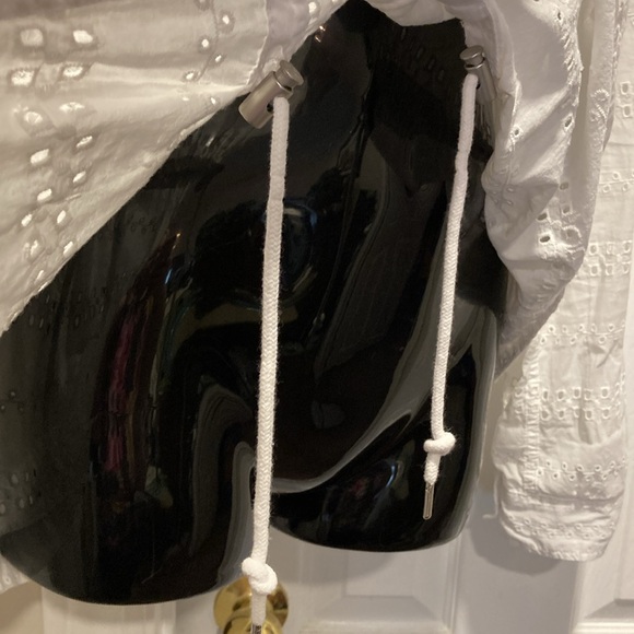 Maurices White Cotton Long Sleeve Eyelet Lace Safari Cargo Shirt Jacket - Sz L - Picture 13 of 14